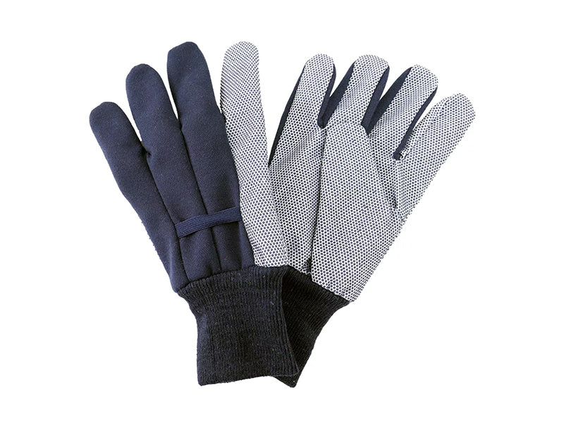 Jersey Cotton Grip Glove Navy