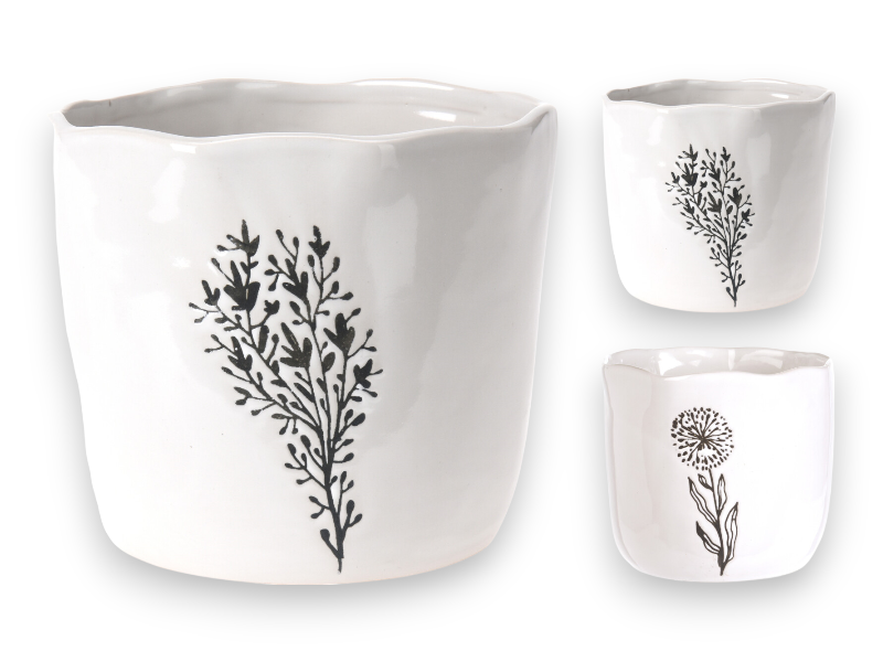 Round flower pot 15x15x13cm assrt.