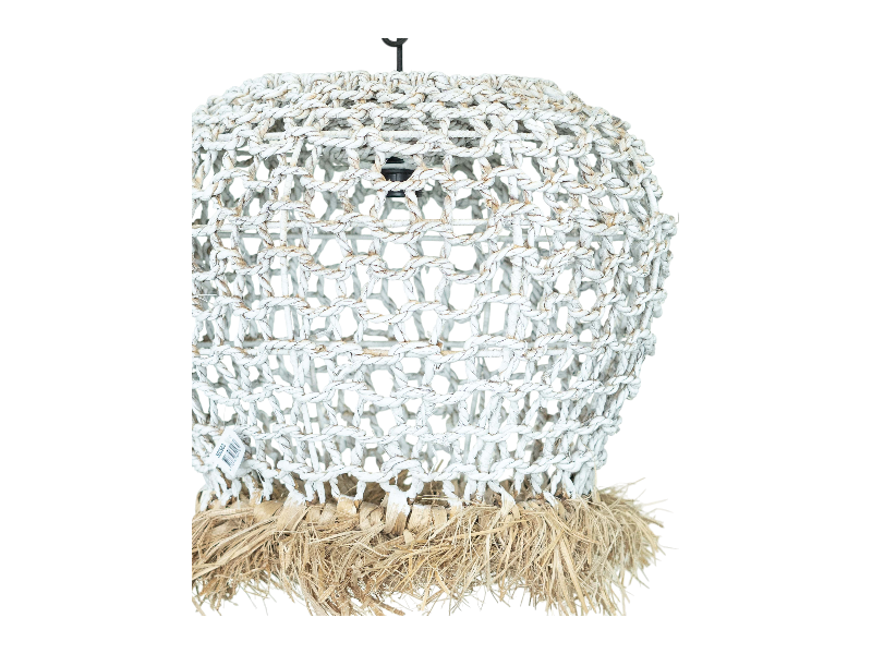 Abaca Lamp with Rope - White 'W43 x H35