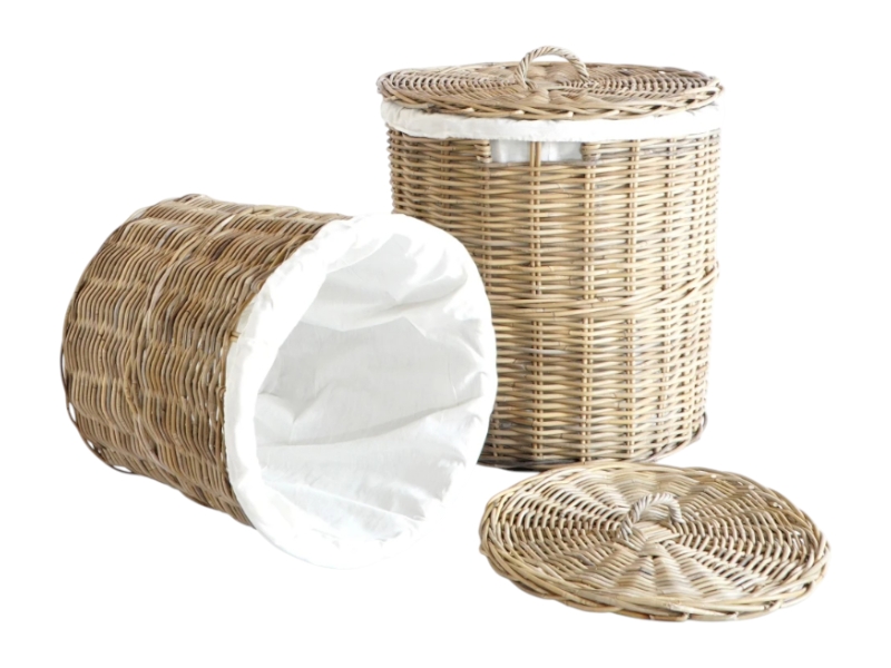Gian Round Basket with Lid