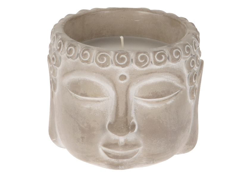 Citronella candle in buddha head