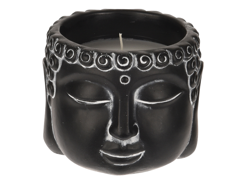 Citronella candle in buddha head