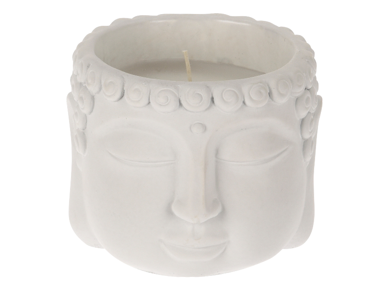Citronella candle in buddha head