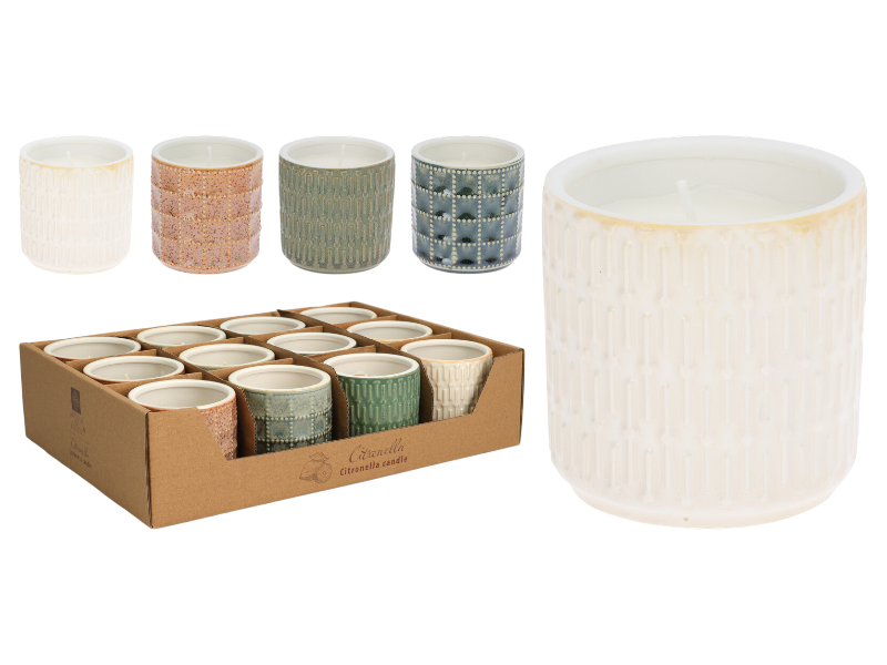 Citronella candle 4assrt color