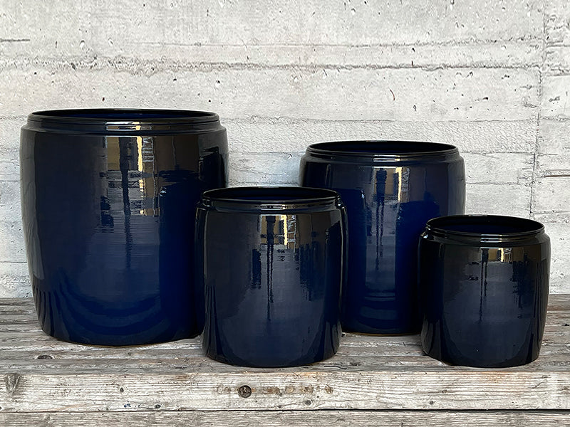 Jar Pot with Rim - Royal Blue