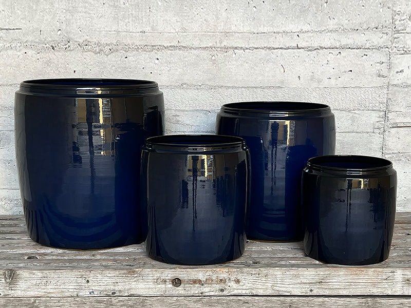 Jar Pot with Rim - Royal Blue L20 x W20 x H21