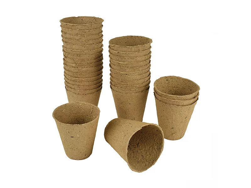 Round Fibre Pots 6cm - 24pk