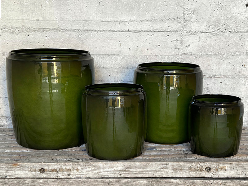 Jar Pot with Rim - Algae Green