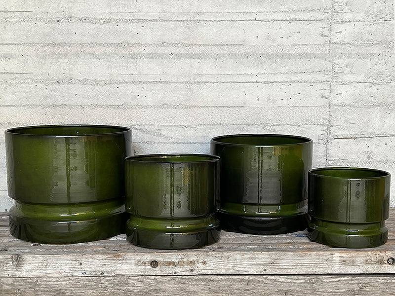 Woodlog Steel pot - Algae Green