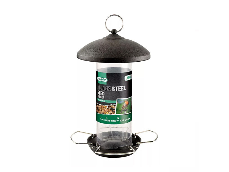 Black Steel Large Seed Feeder