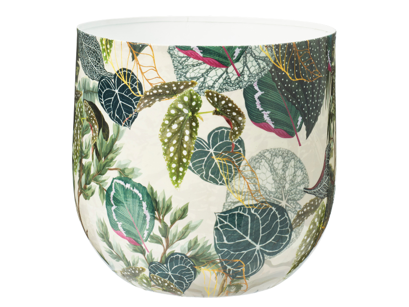 Jungle print vase 23x23x21