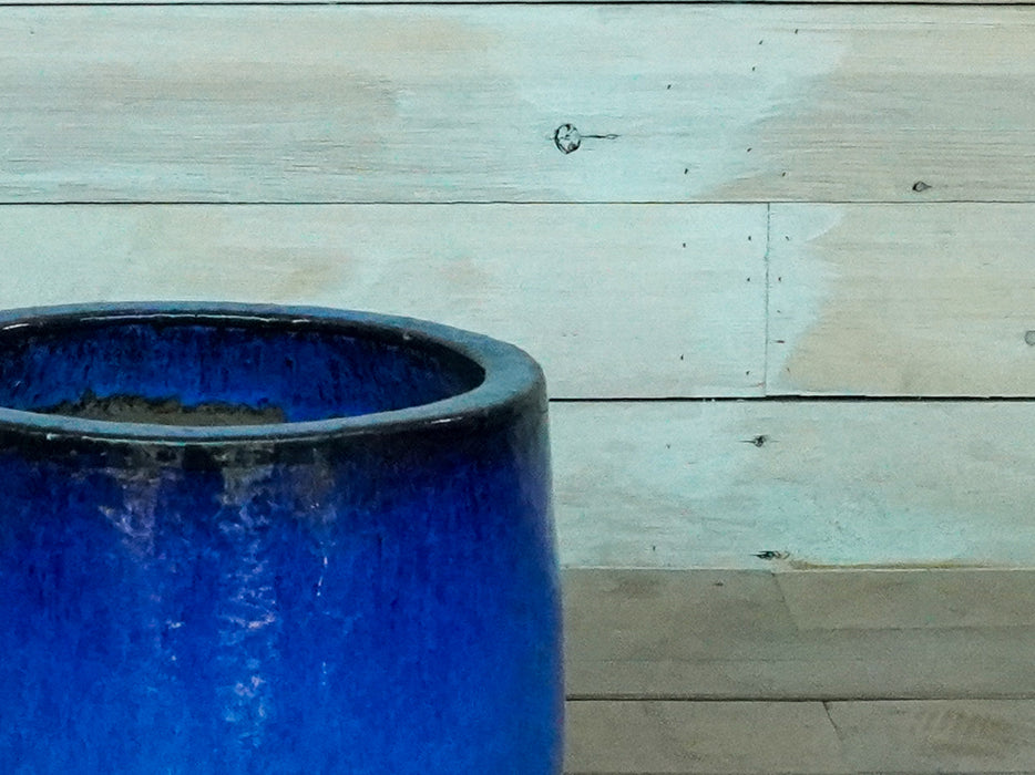 Glazed Blue Pot