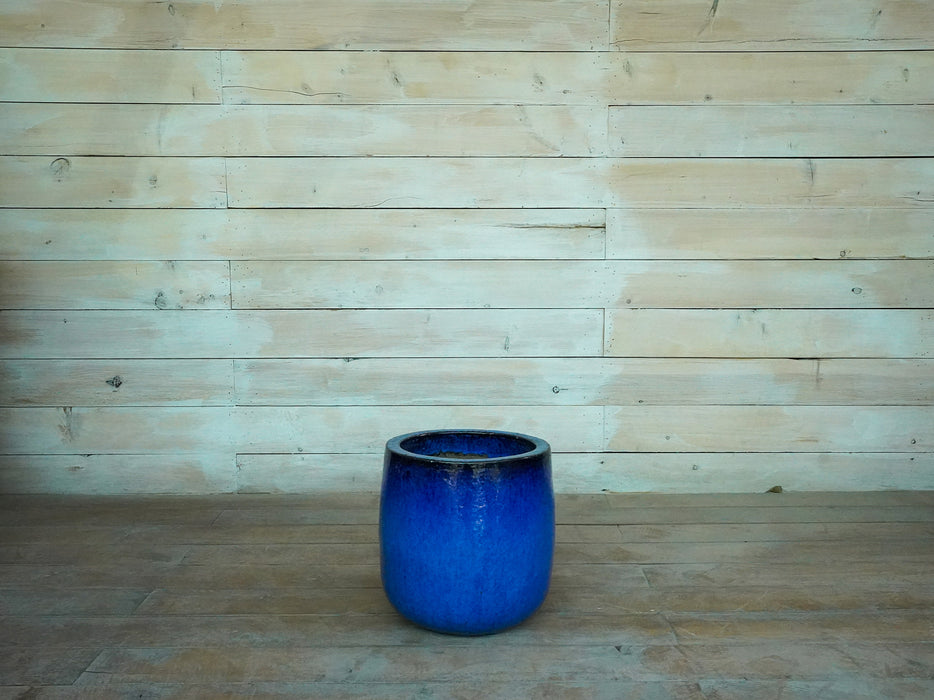 Glazed Blue Pot