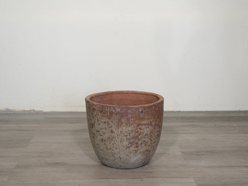Rustic Round Ceramic Pot - Rustic