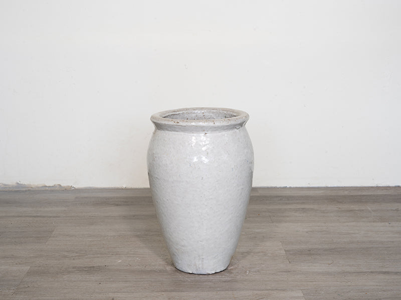Urn Glazed Pot - White