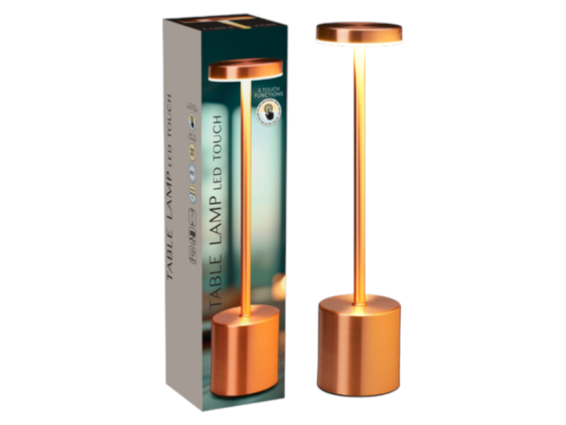 Table lamp copper 8x34cm