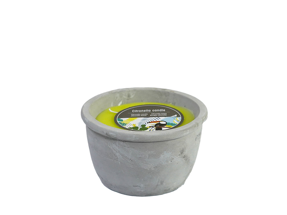 KP Candle in Cement Pot H16.5cm