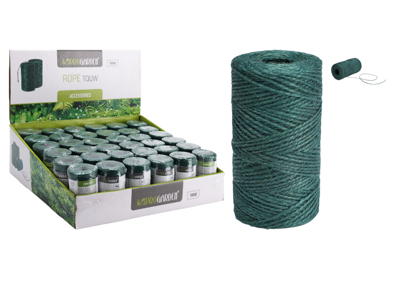 Jute rope 100mtr green