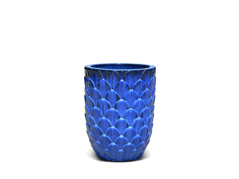 Atiso Glazed Pot - Blue