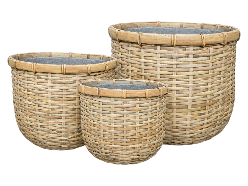Bamboo U-shape pot 39xH35