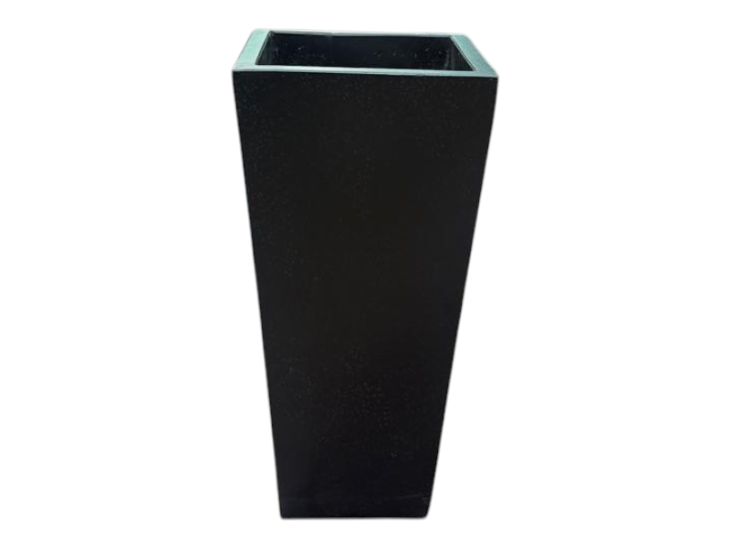 Terrazzo square conical pot 45xH80 'BK