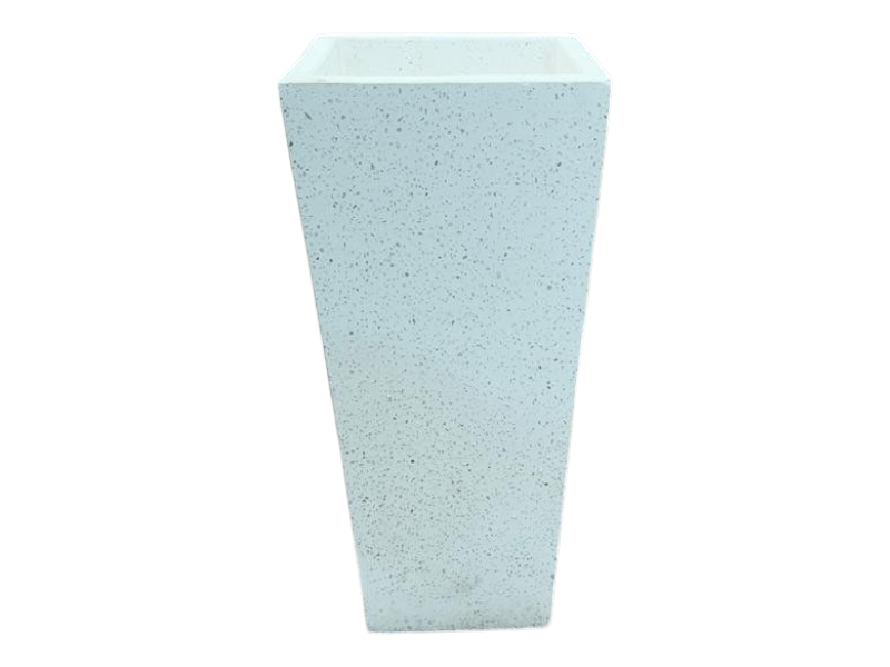 Terrazzo square conical pot 35xH70 'WH