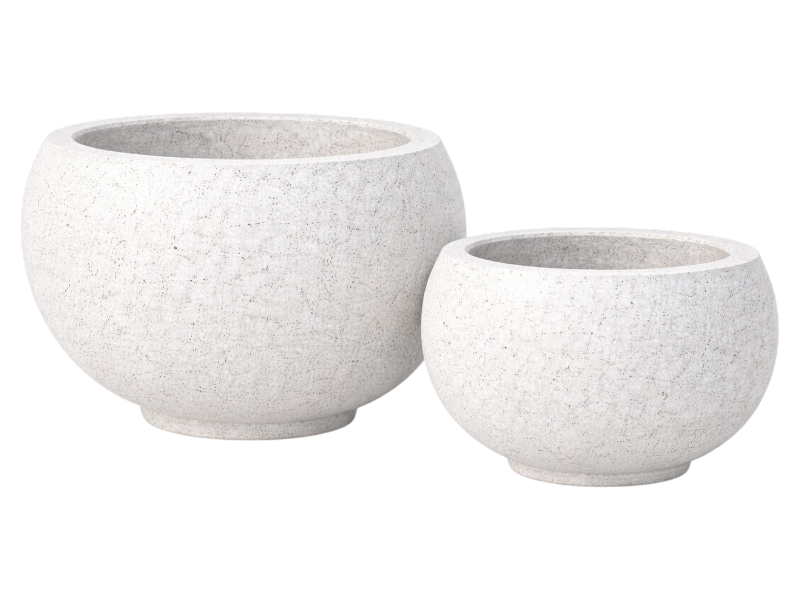 Terrazzo ball pot W39xH32 'WH