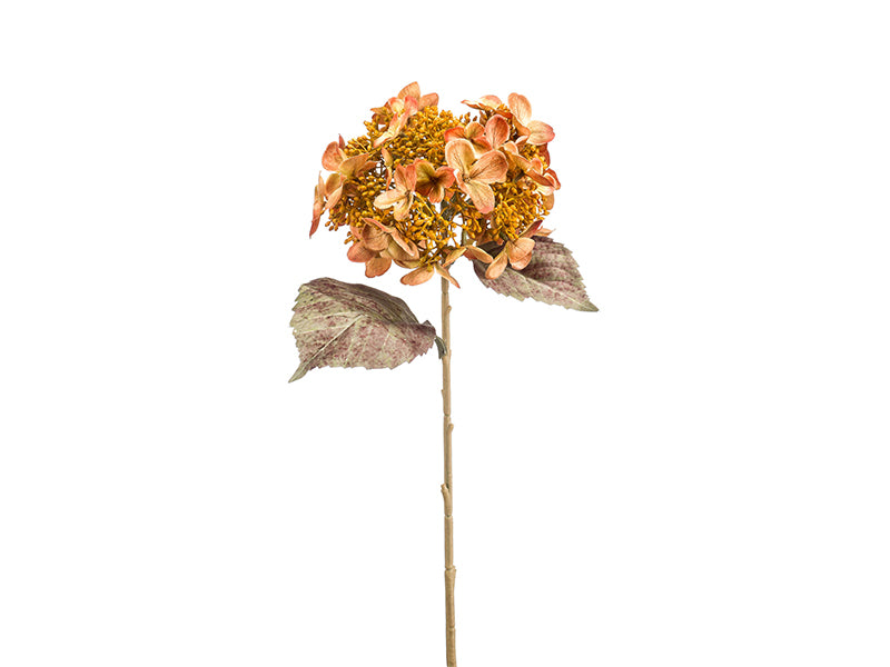 Artificial Hydrangea Spray - Ochre