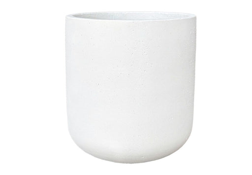 TH Cement round pot WH