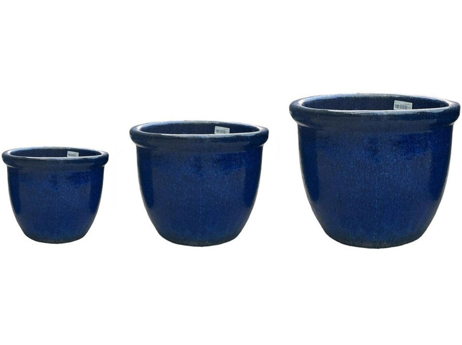 Tall Rim Pot - Blue