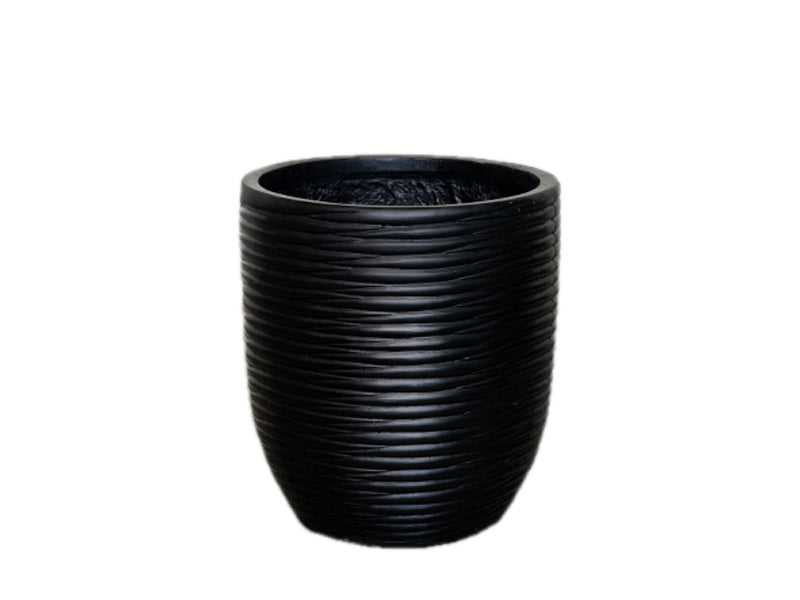 Egg Poly Planter Black