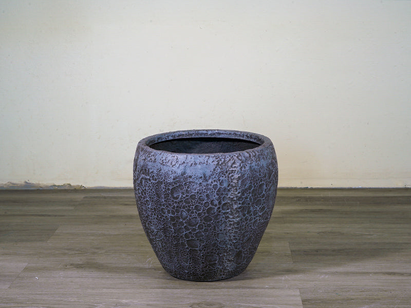 Moon Poly Round pot - Grey