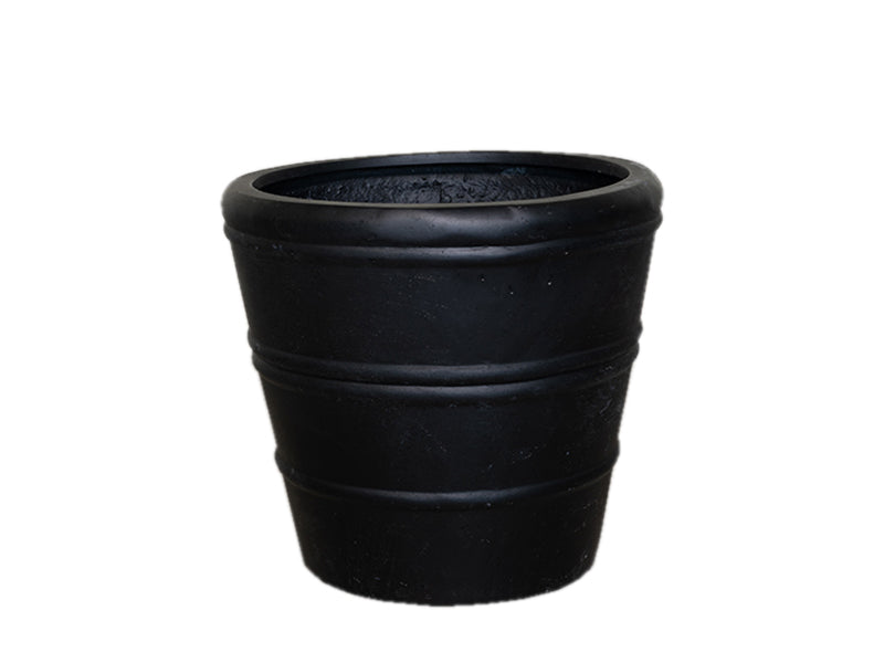 Horizontal V Stripes Planter - Black