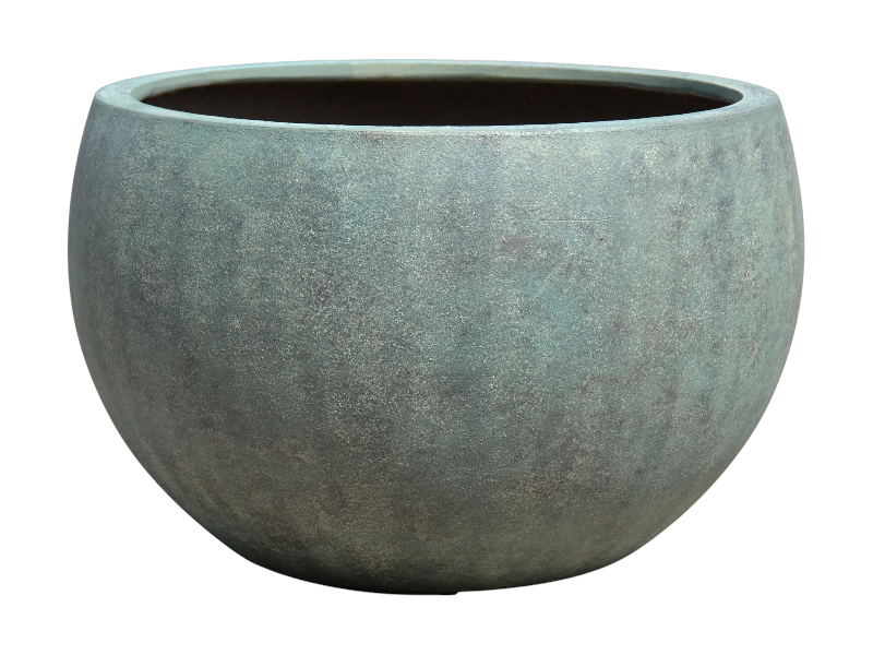 Grand bowl pot copper green