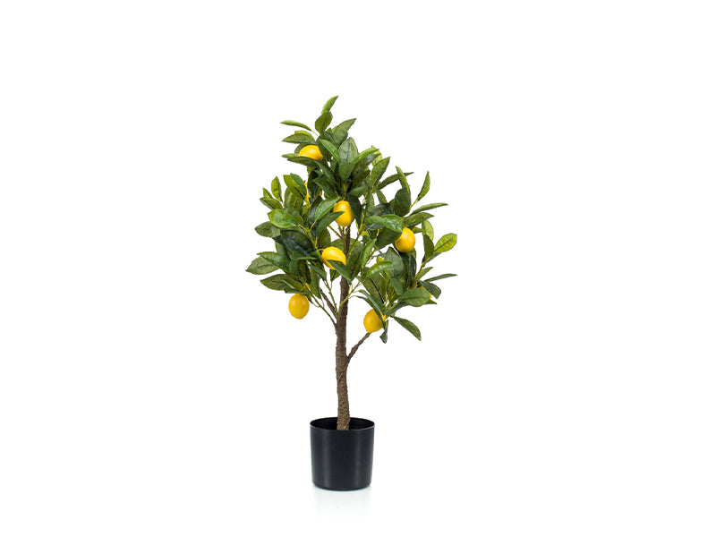 Artificial Lemon Tree in Plastic Pot