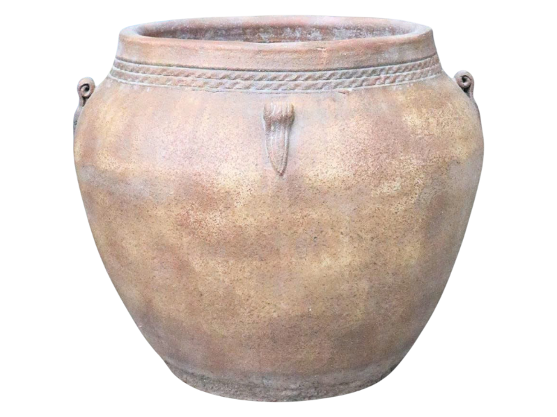 Glazed jar 70x70x60 'ABG