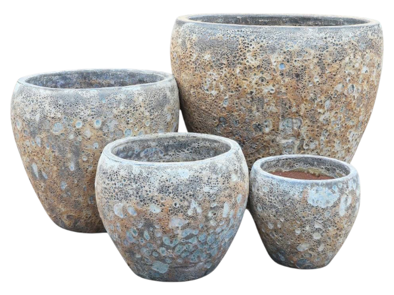 Rustic U-planter 50x50x44 'CR