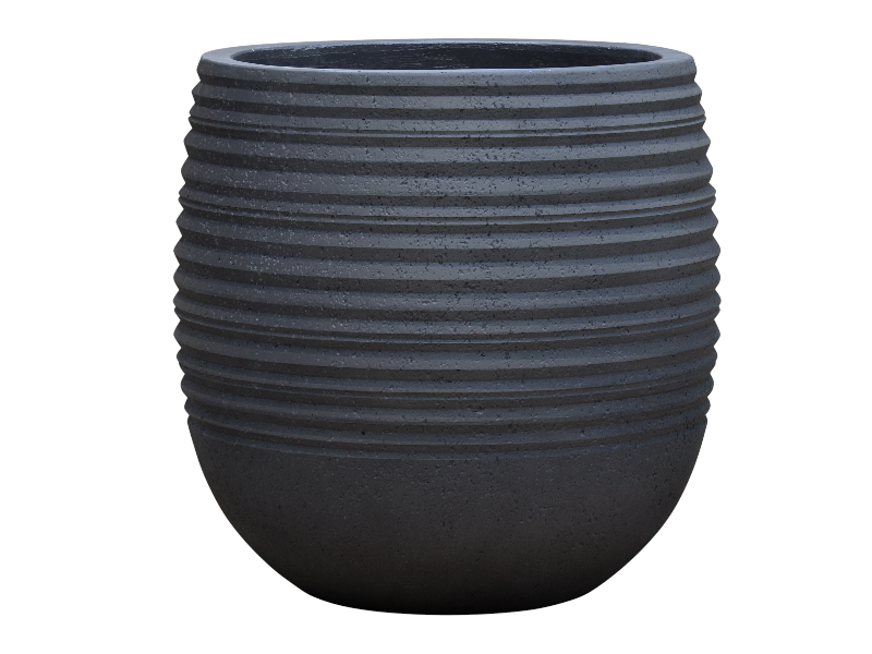 GD Egg Balloon Stonelite Pot 'Black