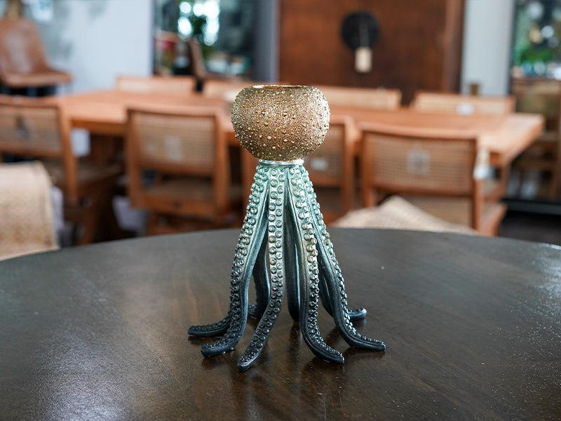 Candle Holder Polyresin - Octopus