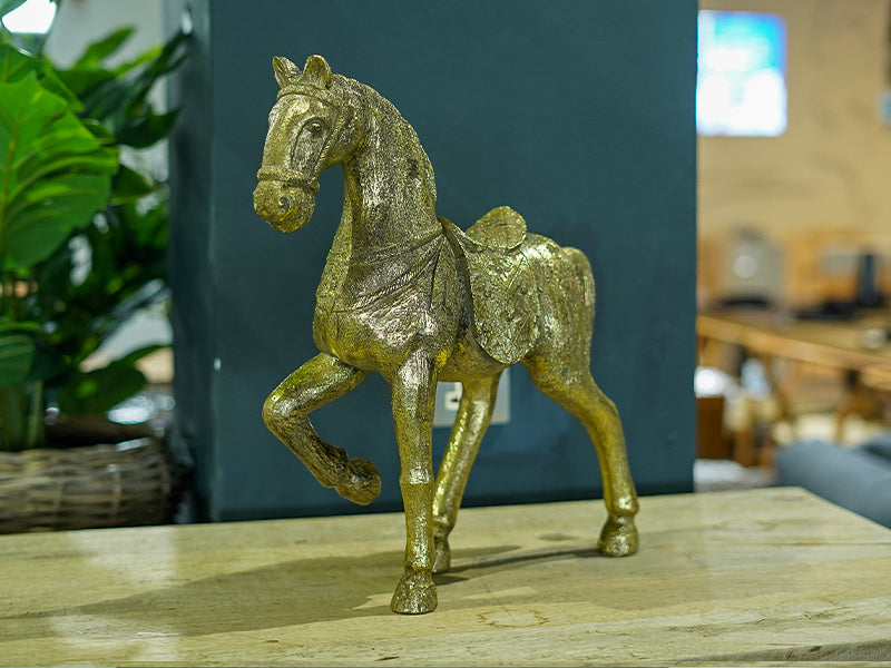 Ornament Polyresin Horse - Gold