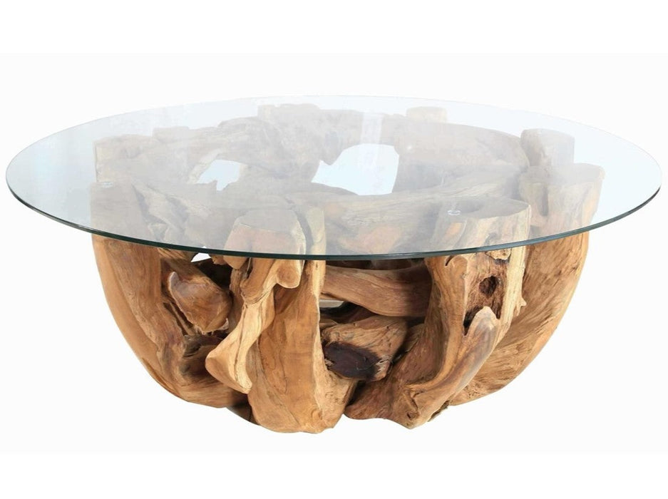 Zena Coffee Table with Glass Top