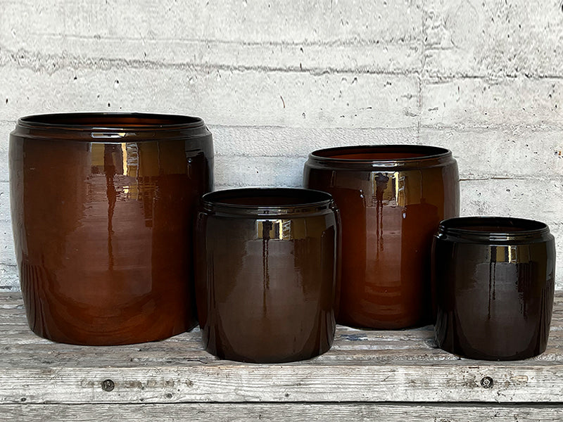 Jar Pot with Rim - Burnt Brick