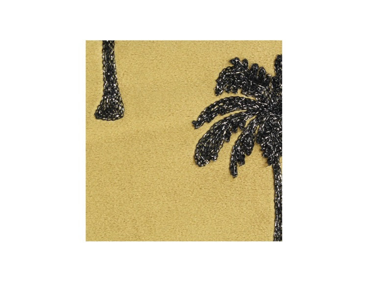 Palm Tree Velvet Gold Cushion