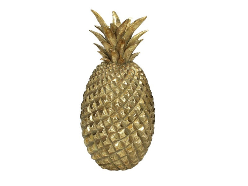 Candle Stick Polyresin Gold - Pineapple