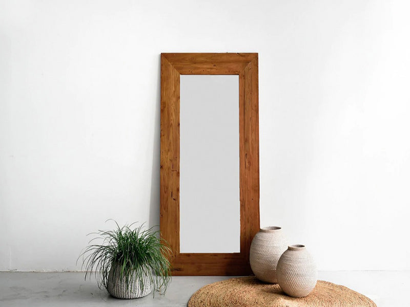Recycled Teak Mirror Natural H180xW100